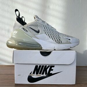 Nike Air Max 270 White and Black Sneakers Women Size 8